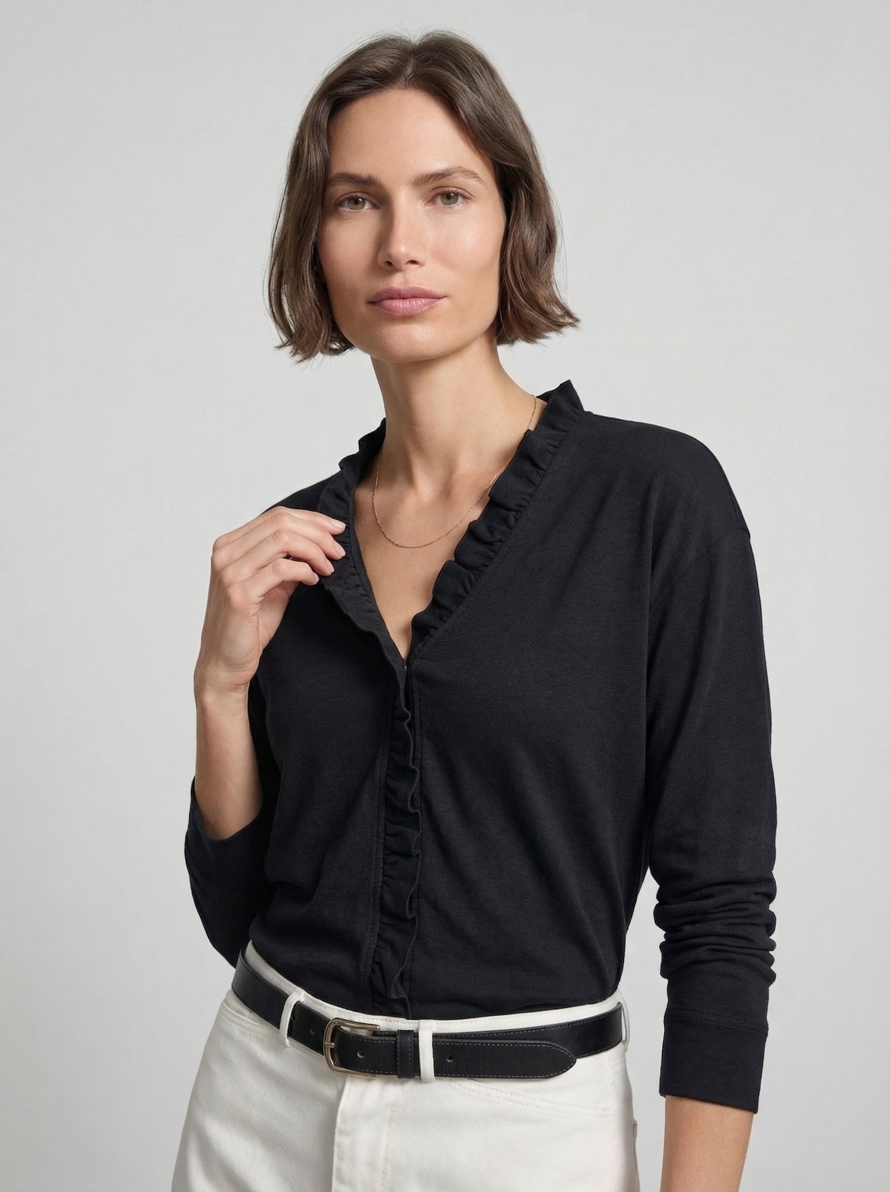 Indie | Blouse à volants et col en V