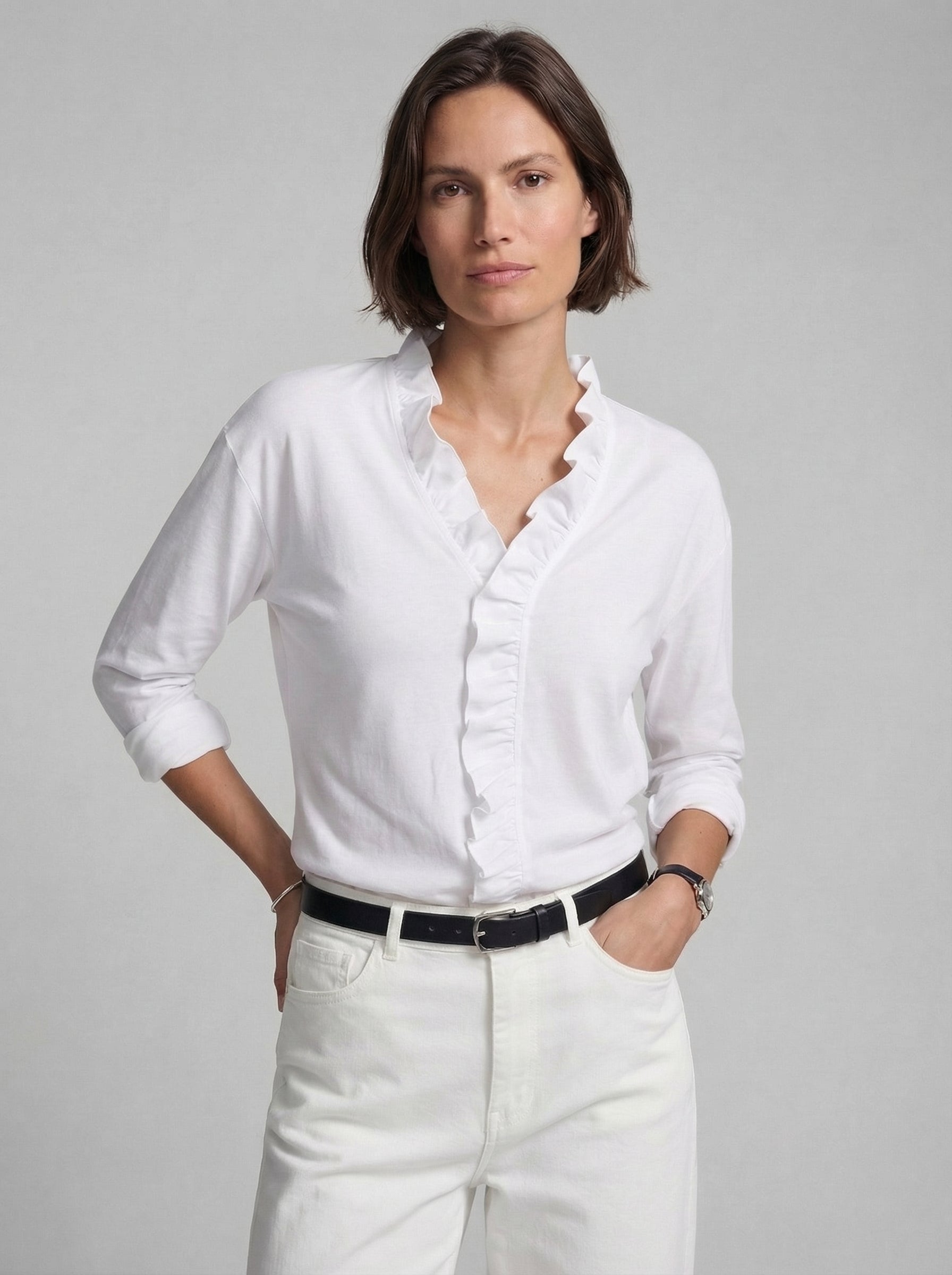 Indie | Blouse à volants et col en V