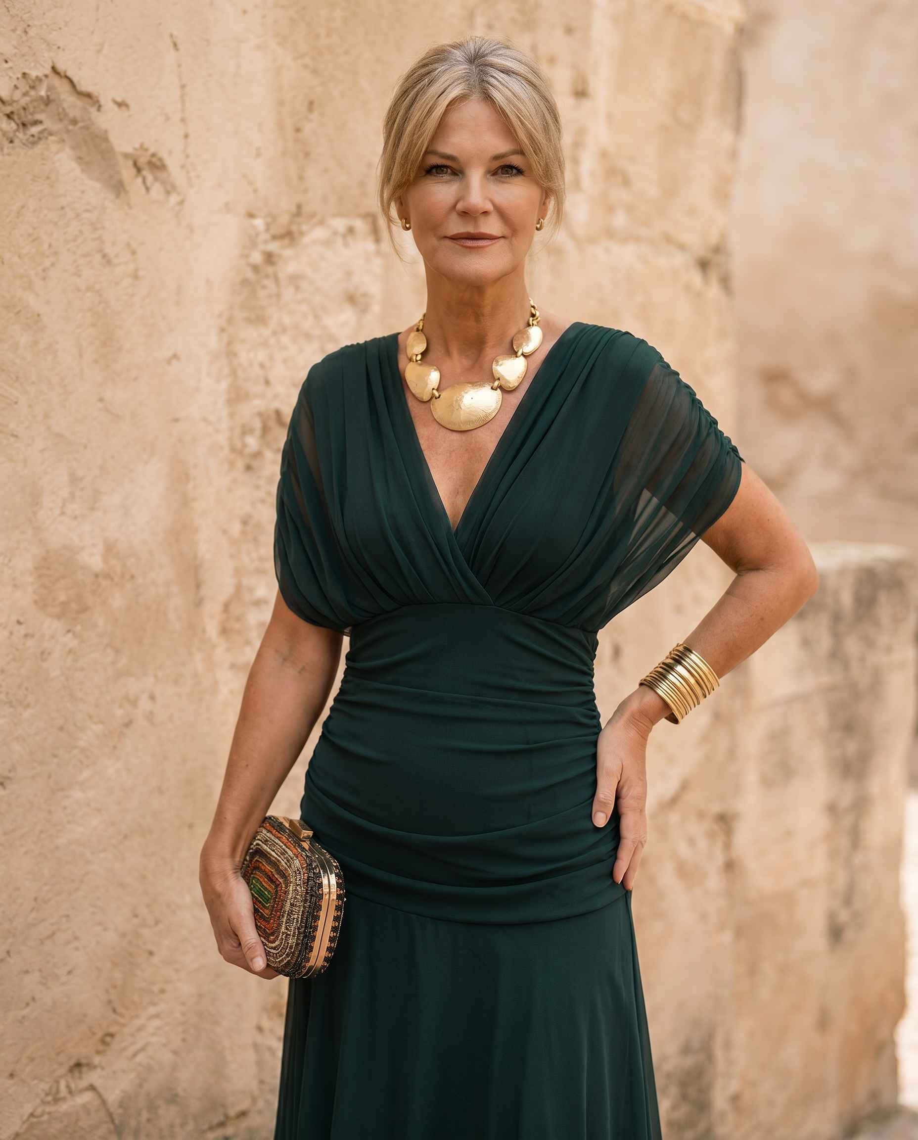 Robe longue élégante pour une fête avec un décolleté en cœur