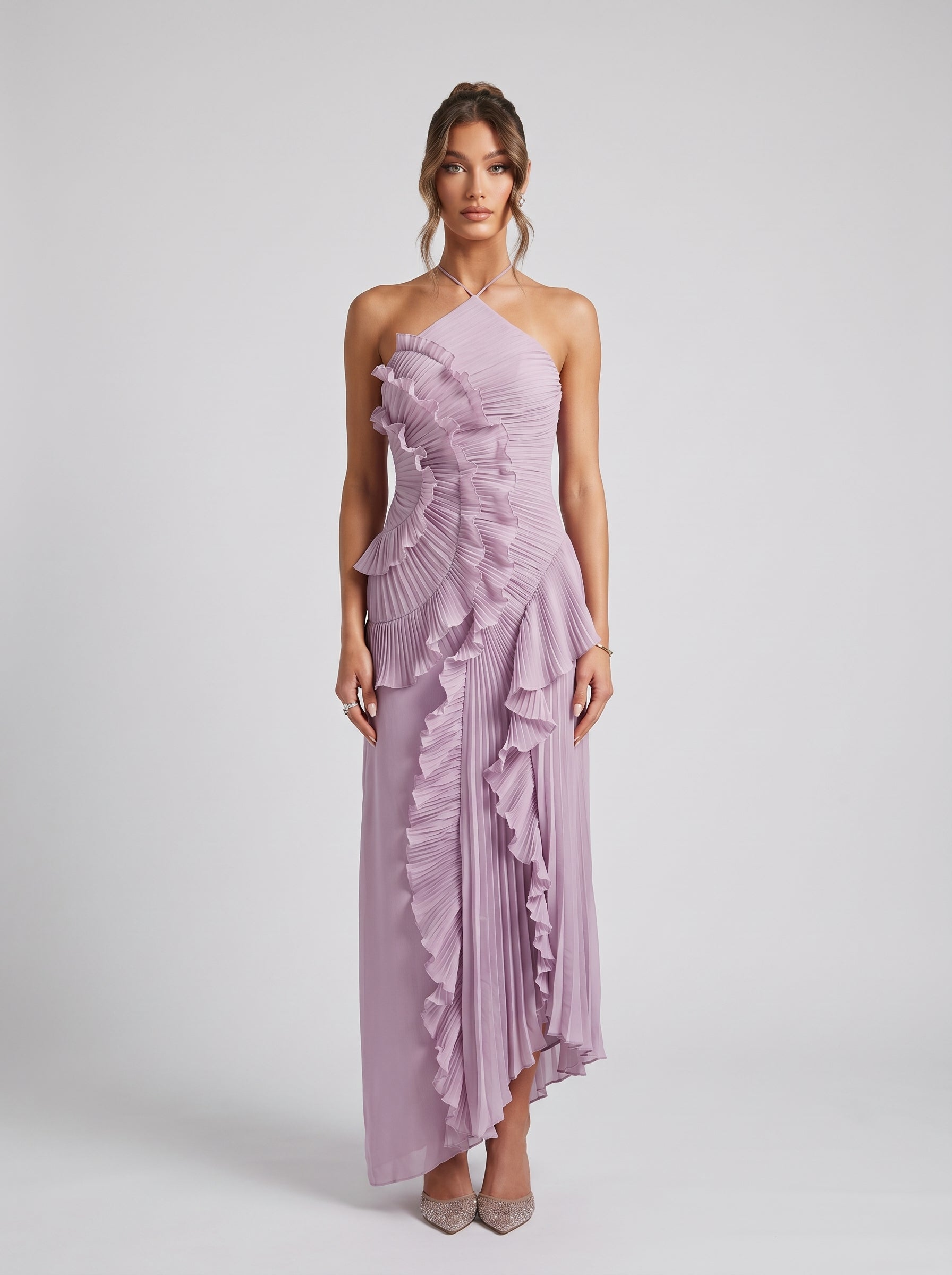 Eliza | Robe longue élégante à volants pour femme