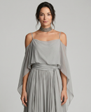 Isabela | Ensemble fluide gris avec top à bretelles et pantalon léger