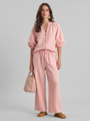Alba | Ensemble deux pièces : Chemise coupe décontractée et pantalon large