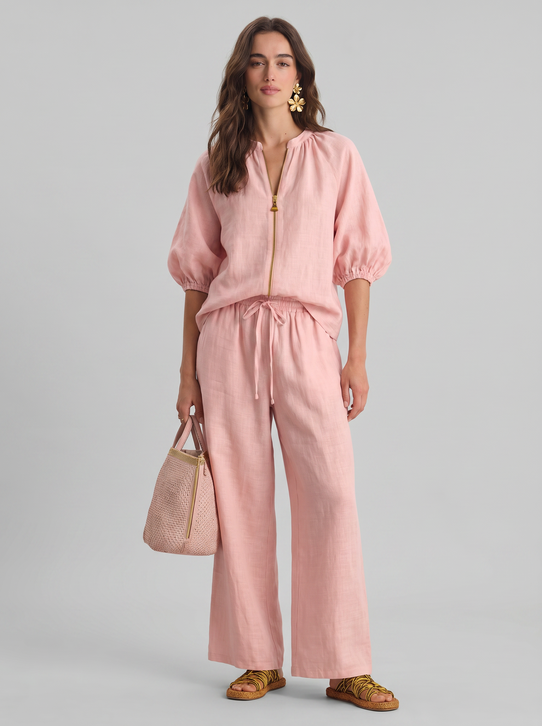 Alba | Ensemble deux pièces : Chemise coupe décontractée et pantalon large
