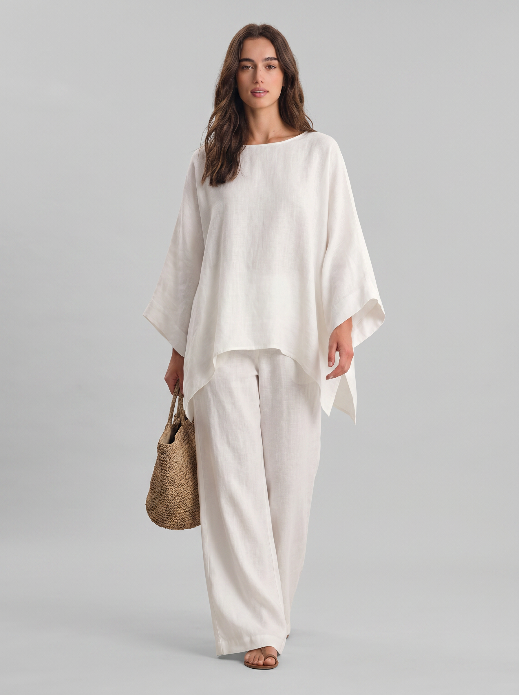 Cristina | Ensemble deux pièces avec manches longues et pantalon large