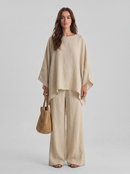 Cristina | Ensemble deux pièces avec manches longues et pantalon large