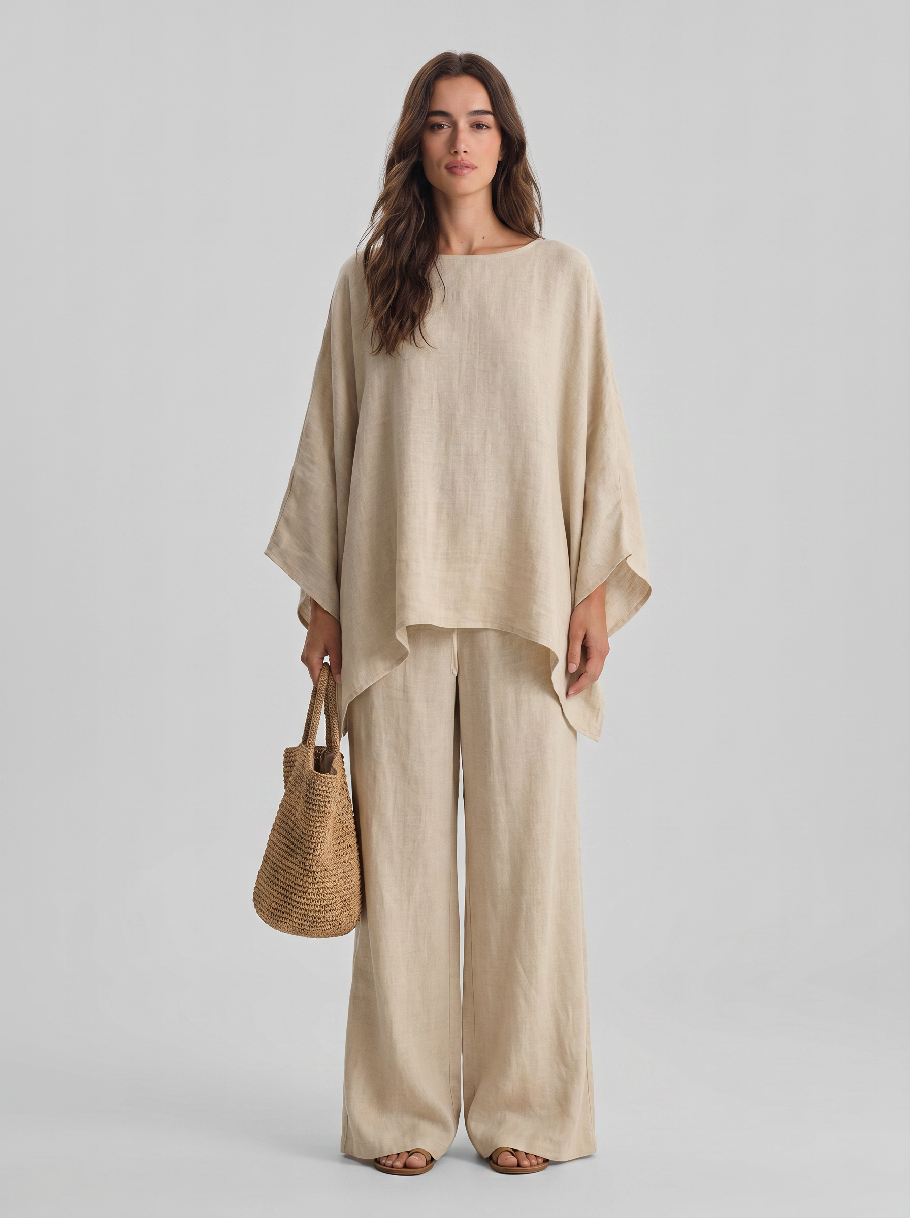 Cristina | Ensemble deux pièces avec manches longues et pantalon large