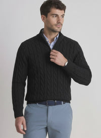 Jersey de Punto Trenzado con Cremallera