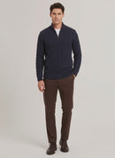 Jersey de Punto Trenzado con Cremallera