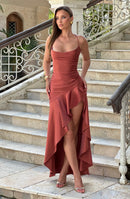 Samira | Vestido con volantes bajos