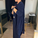 Conjunto Elena -  cárdigan largo, top y pantalón.