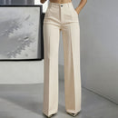 Pantalones de traje de mujer con cintura alta