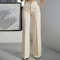 Pantalones de traje de mujer con cintura alta