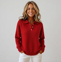 Olivia™ | Suéter de punto suave con cuello