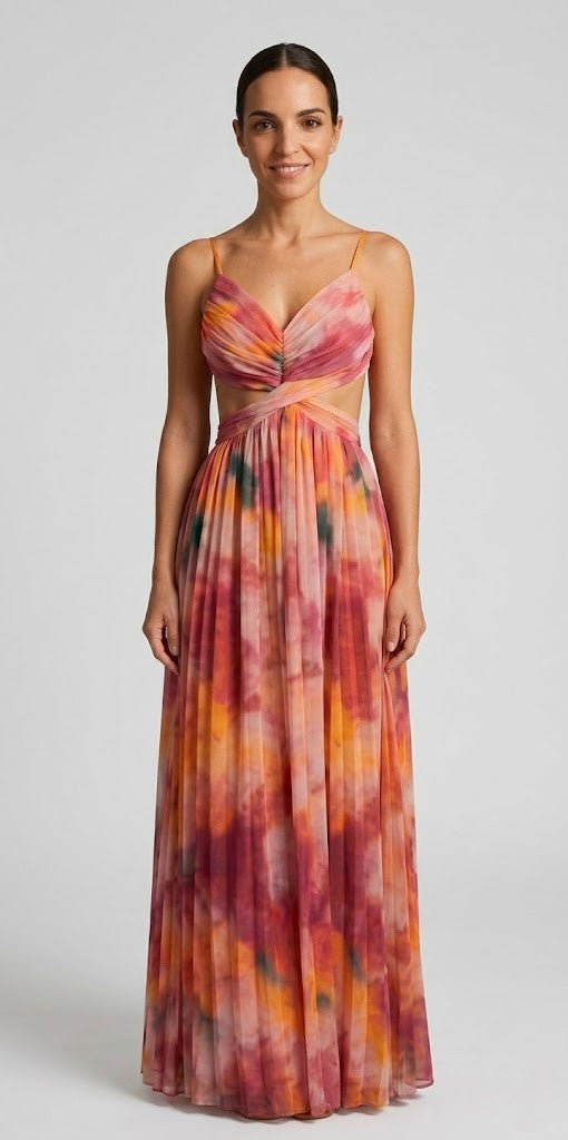 Giselle | Vestido largo con estampado floral