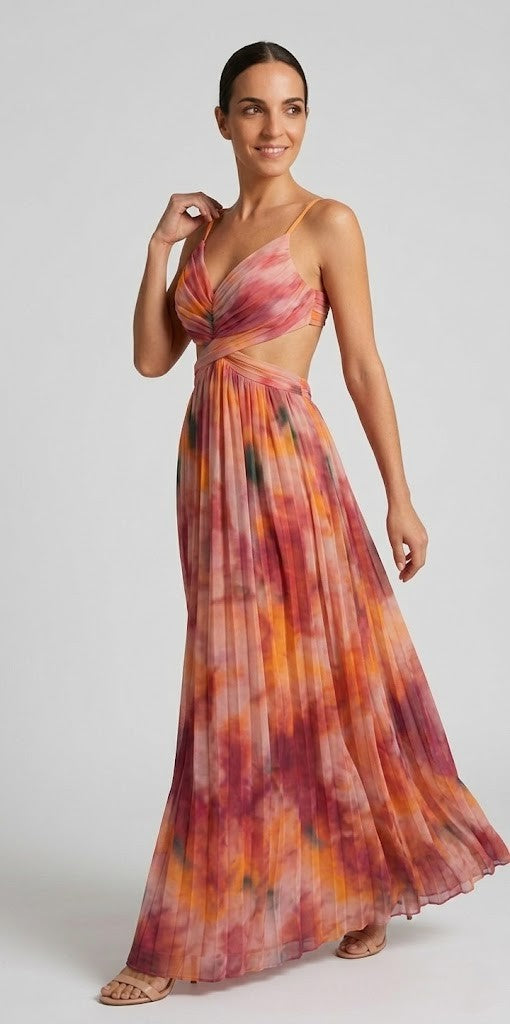 Giselle | Vestido largo con estampado floral