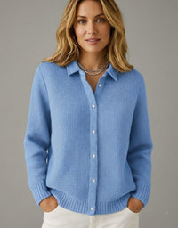 Elena | Cárdigan Clásico de Punto Suave