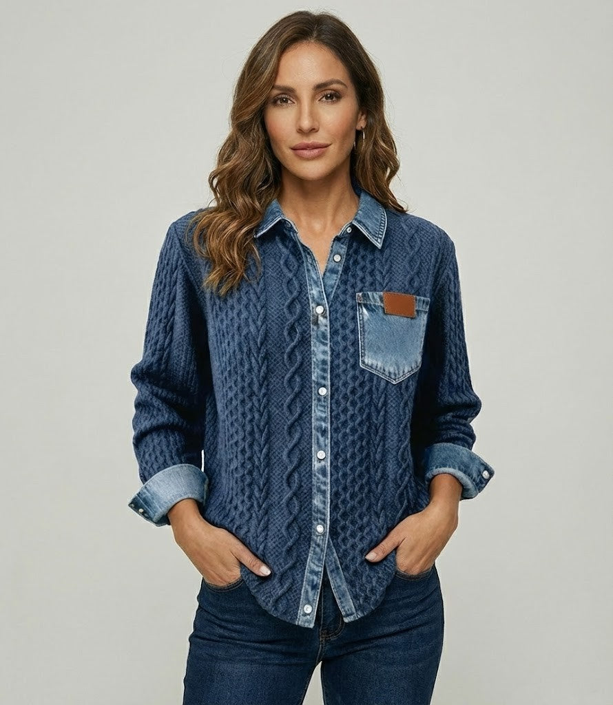 Lucía | Camisa de punto vaquera