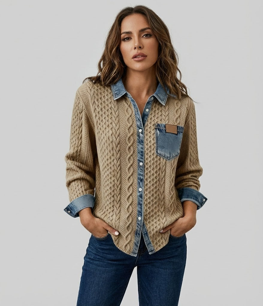 Lucía | Camisa de punto vaquera